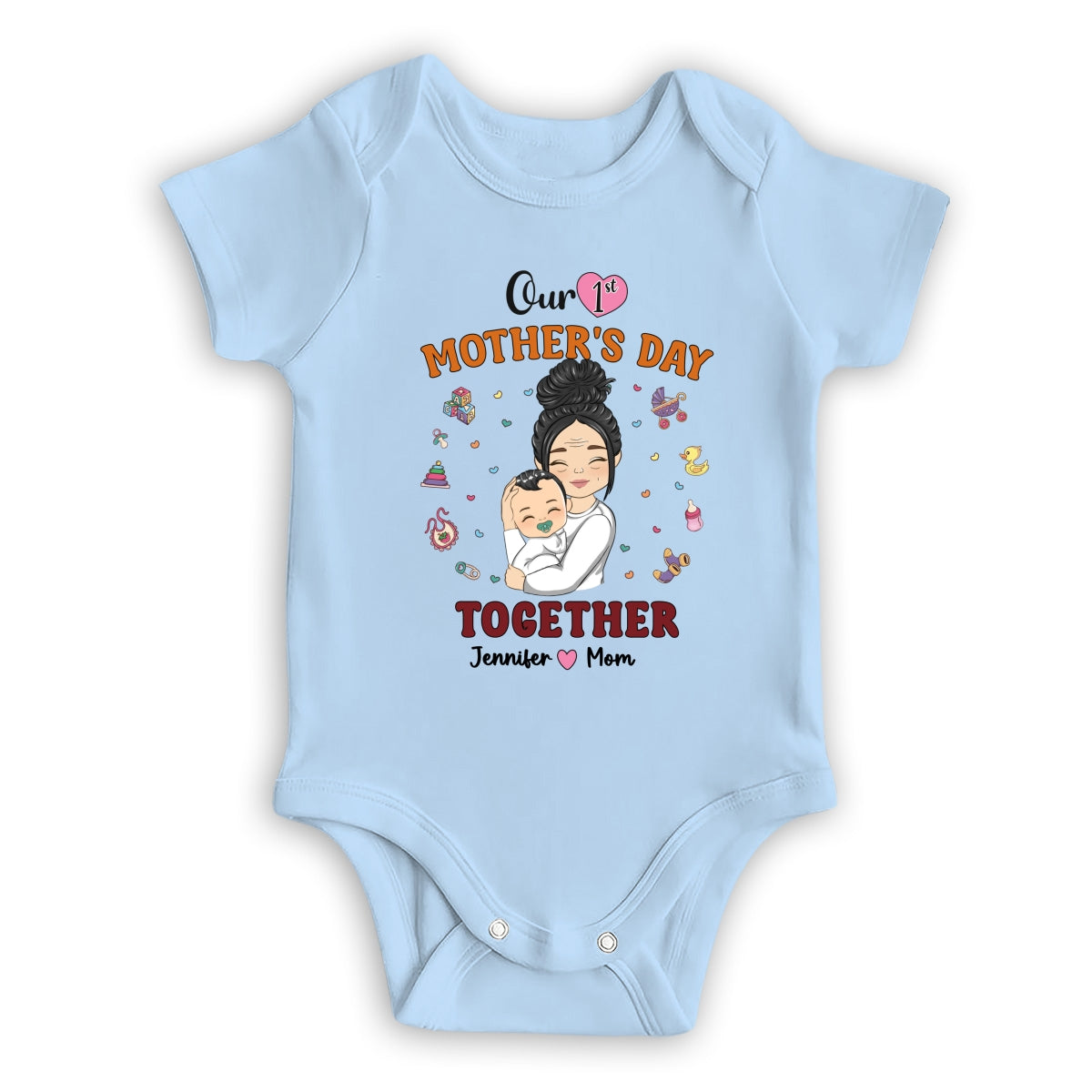 1st Mothers Day Together - Personalized Onesie