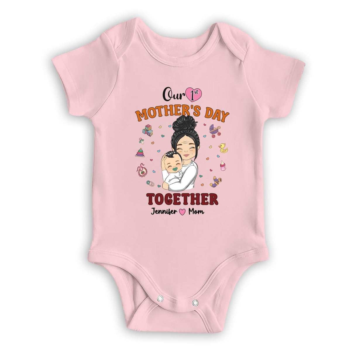 1st Mothers Day Together - Personalized Onesie