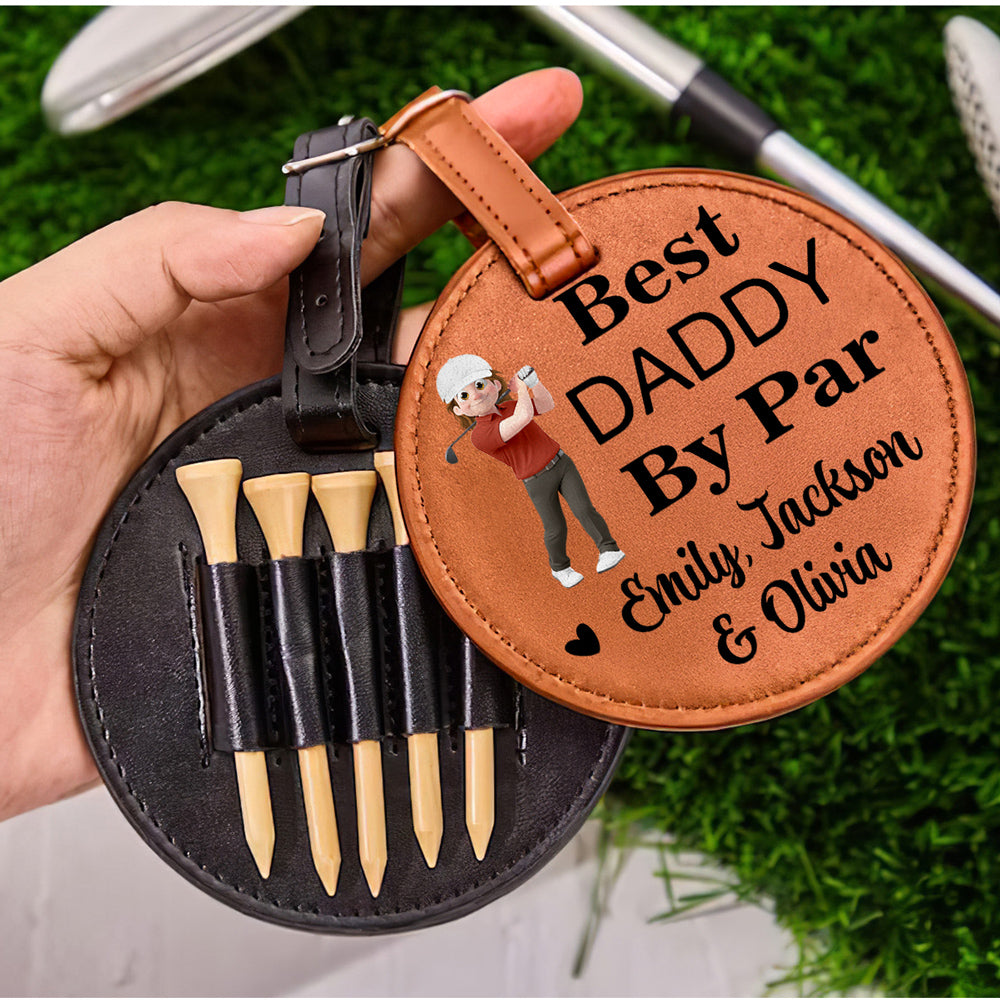 Best Daddy By Par - Personalized Golf Tee Bag