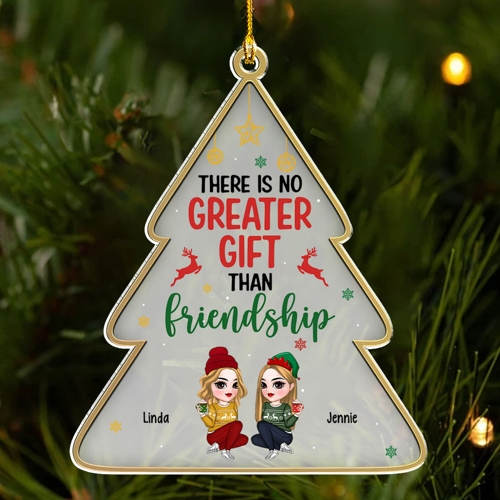 Custom Friendship Christmas Ornament, Best Friend Gift •  Not Just Friends - Personalized Acrylic Ornament