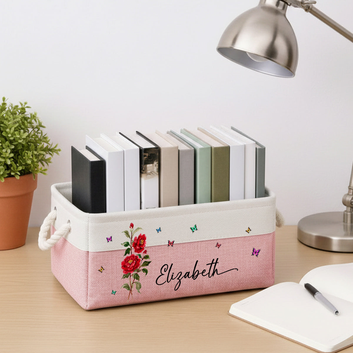 Flowers Power 1 - Personalized Storage Basket
