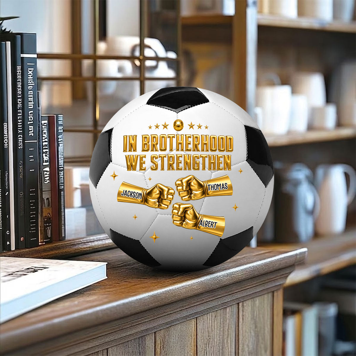 Brothers Strengthen - Personalized Soccer Ball