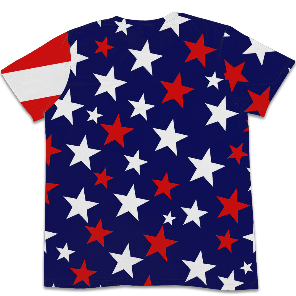 Custom Christmas Anniversary Keepsake Gifts For Husband • Patriotic Men - Personalized All-over-print T-shirt