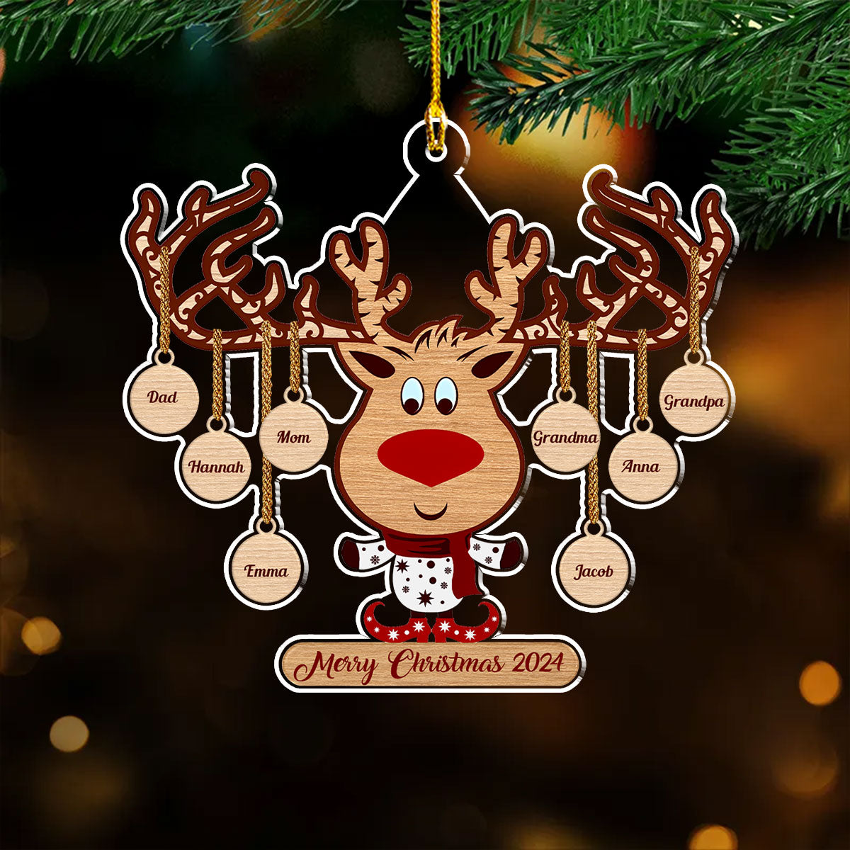 Custom Family Ornament, Christmas Gift for Family Members •  Sweet Family - Personalized Acrylic Ornament