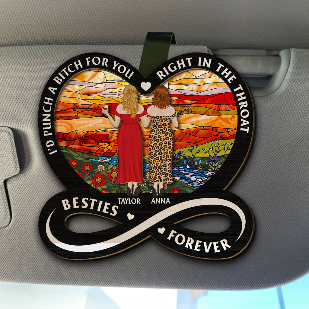 Heartfelt Friendship Forever - Personalized Car Visor Clip