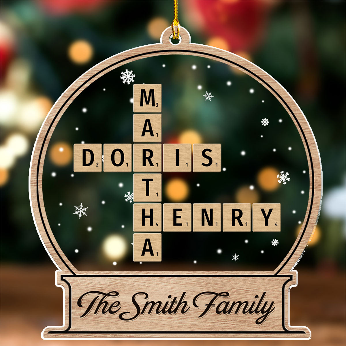 Custom Family Ornament, Christmas Gift for Family Members •  At Christmas, All Roads Lead Home - Personalized Acrylic Ornament