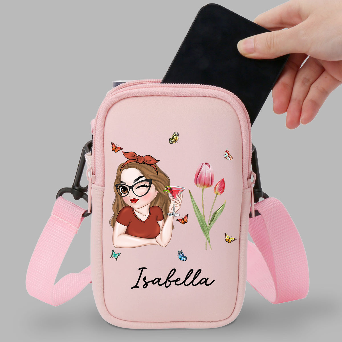 Beautiful Bestie - Personalized Water Bottle Carrier Bag