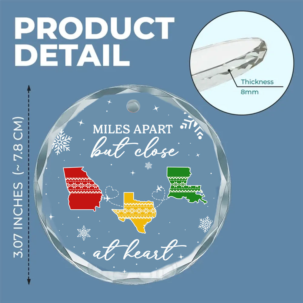 Custom Family Ornament, Christmas Gift for Family Members •  Home Is Where - Personalized Glass Ornament