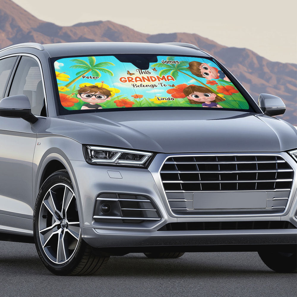 Grandkids Summertime - Personalized Car Sunshade