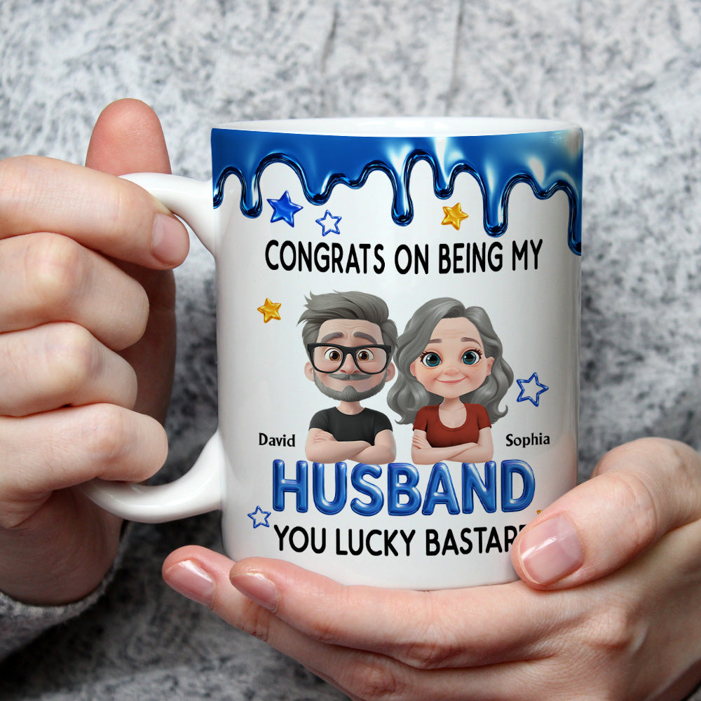 Custom Anniversary Keepsake Gifts For Couple • Congrats My Husband - Personalized Coffee Mug
