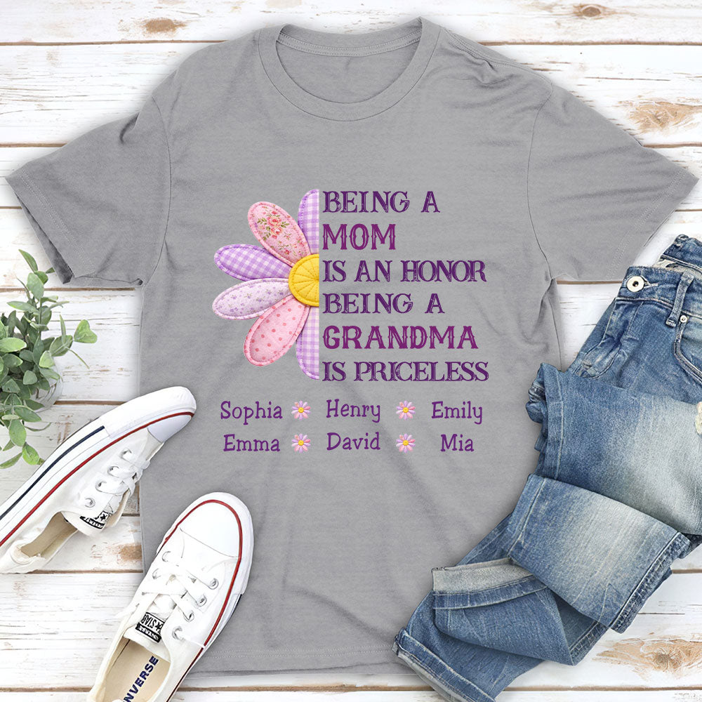 Custom Mother's Day Gift for Mom & Grandma • Being A Grandma - Personalized Shirt