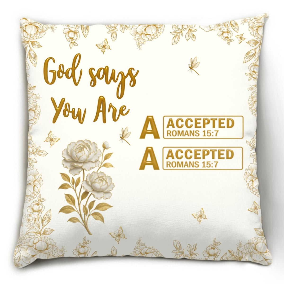 God Says You Are Bible - Personalized Throw Pillow