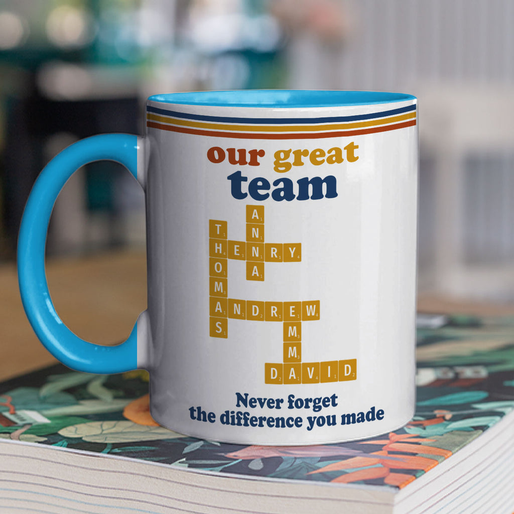 Custom Coworker, Christmas & Birthday Team Appreciation Gift • My Dream Team - Personalized Accent Mug