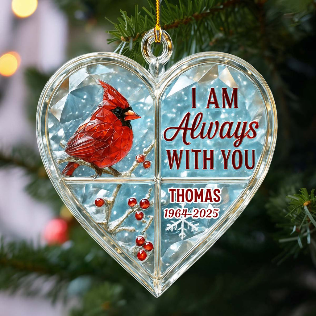 Custom Memorial Christmas Ornament, Sympathy Keepsake •  Gone But Near - Personalized Acrylic Ornament