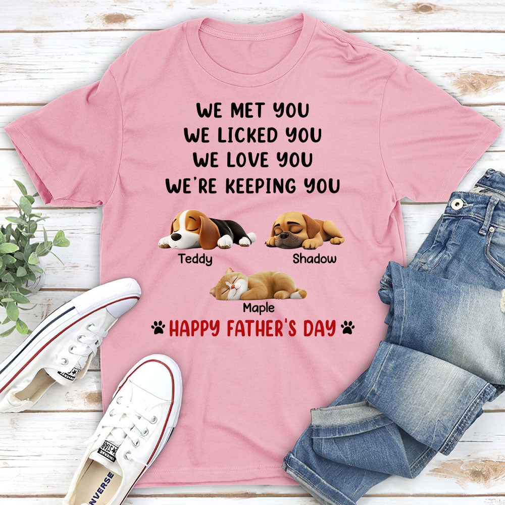 Custom Christmas & Birthday Keepsake Gift • White Ver We Licked And Love You Ver Pet - Personalized Shirt