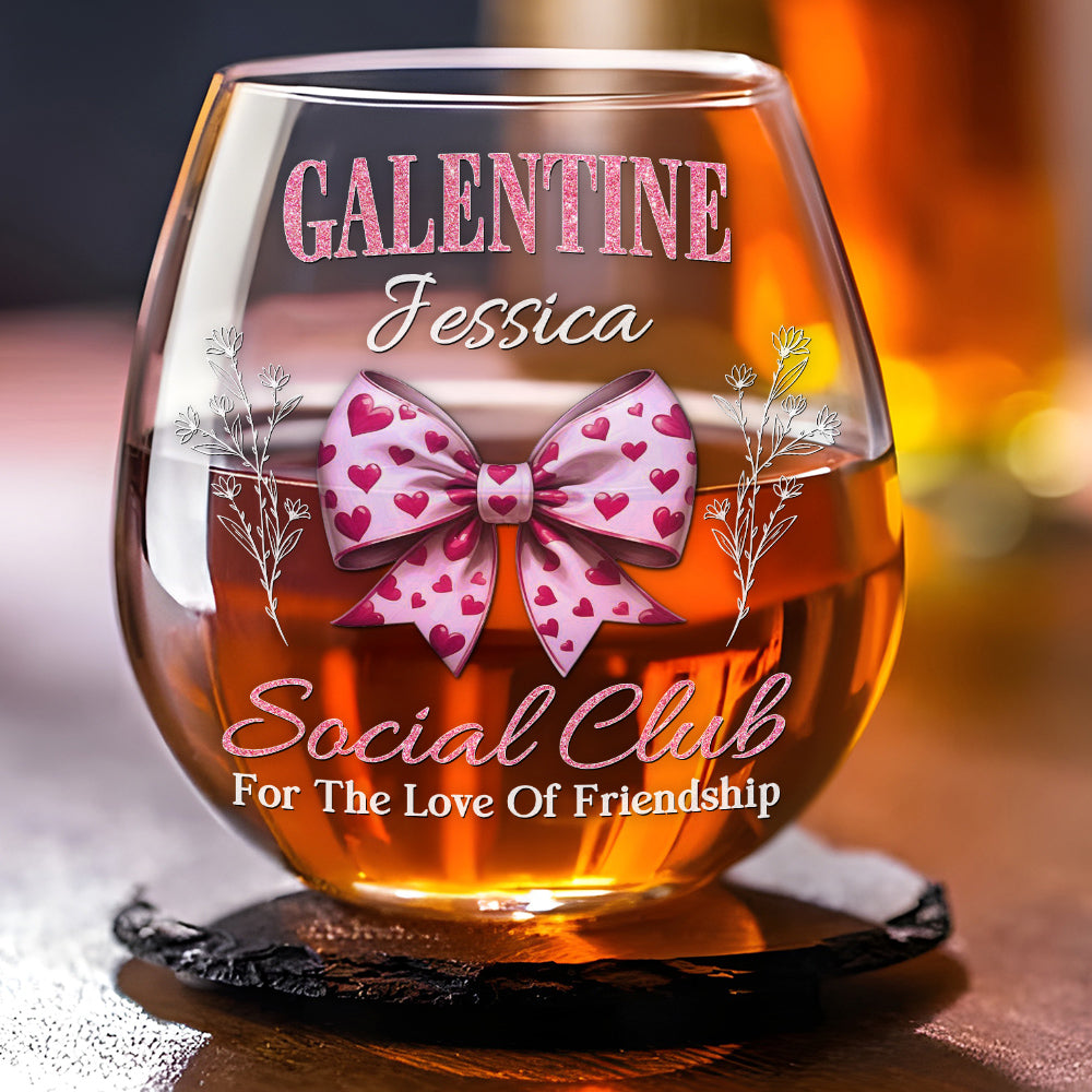The Love Of Friendship - Personalized Wine Glass