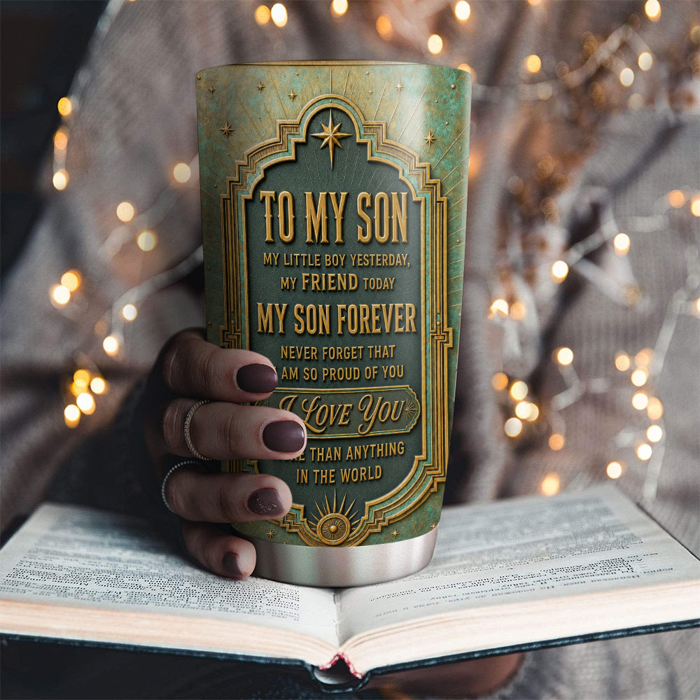 Custom Christmas Birthday Gifts For Son • You Are My Pride - Personalized 3D Effect Tumbler