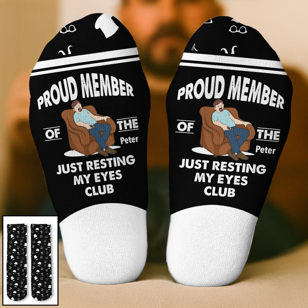 Custom Unique Footwear, Christmas Birthday Gift For Him & Her • Certified Member Of Eye Rest - Personalized Crew Socks
