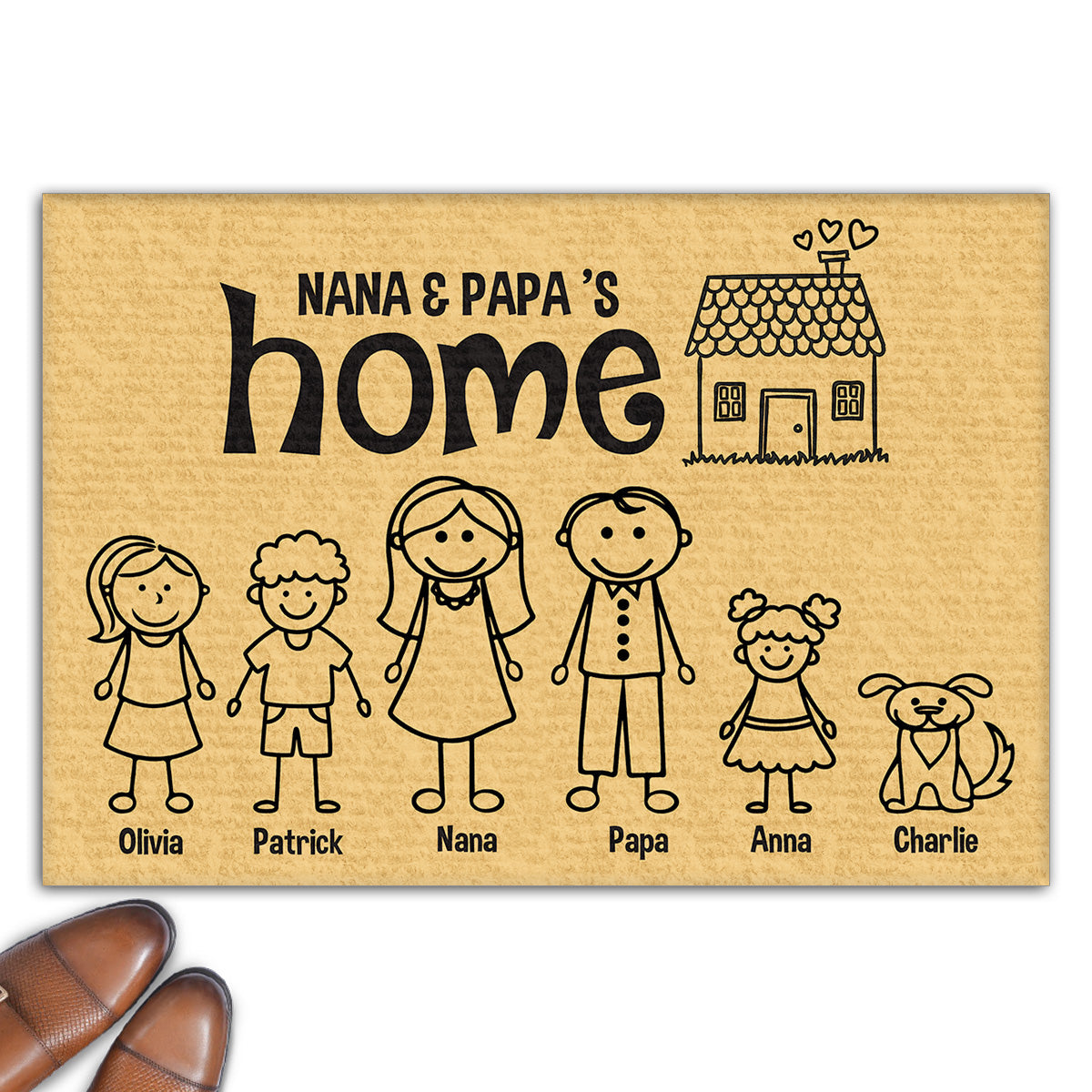 There Is No Place Like - Personalized Doormat