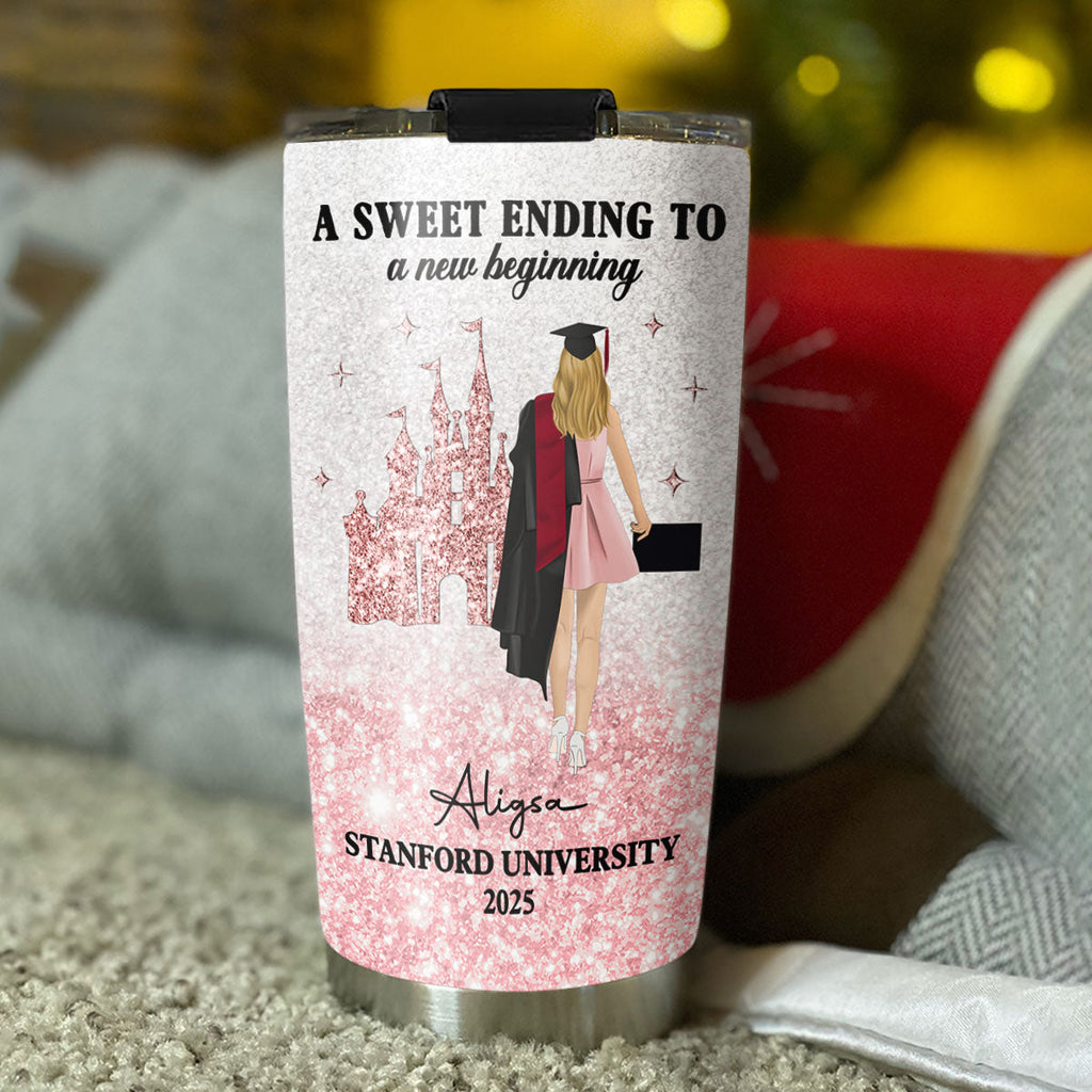 Custom Christmas Birthday Gifts For Children • A Sweet Ending To A New Beginning - Personalized Tumbler