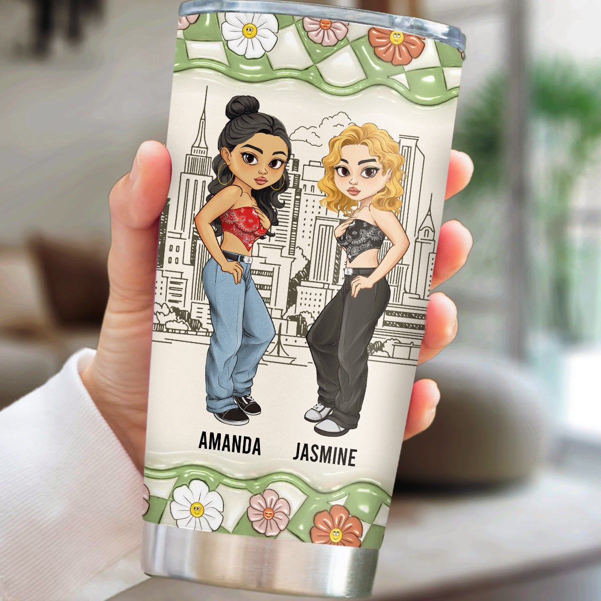 Custom Christmas Birthday Gifts For Best Friend • Y2K Bestie - Personalized 3D Inflated Effect Tumbler