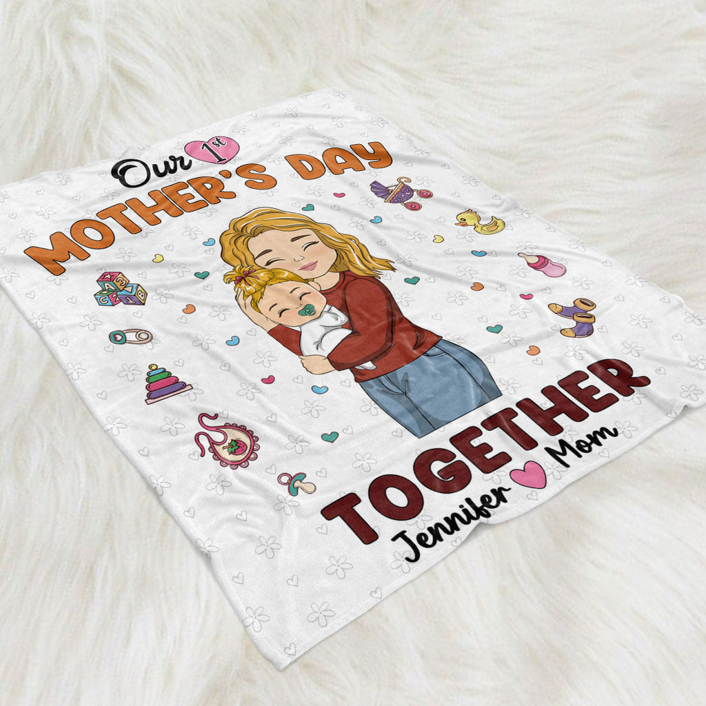 First Mother Day - Personalized Fleece Blanket