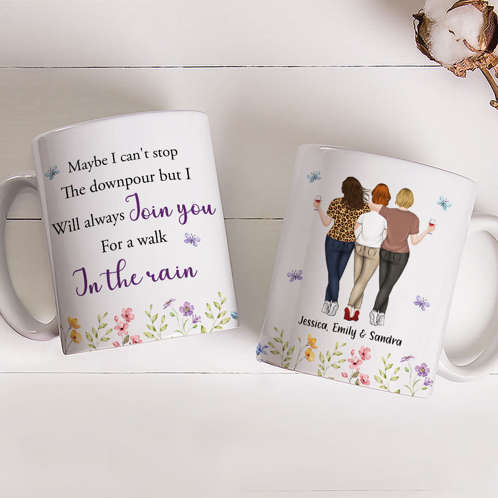 Custom Best Friend, Christmas & Birthday Friendship Keepsake Gift • Join You For A Walk - Personalized Coffee Mug
