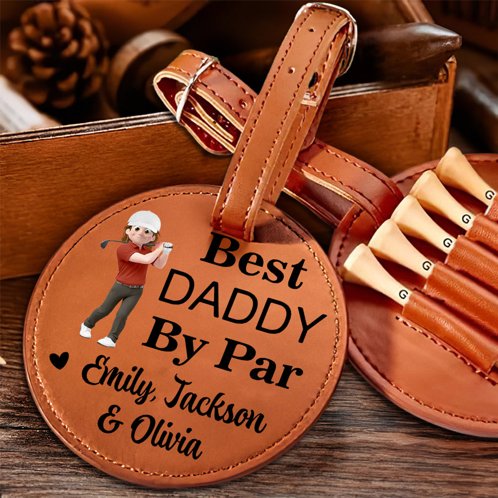 Best Daddy By Par - Personalized Golf Tee Bag