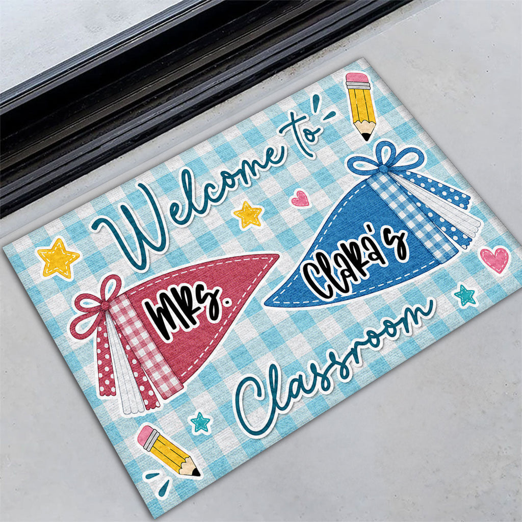 Welcome To Classroom - Personalized Doormat