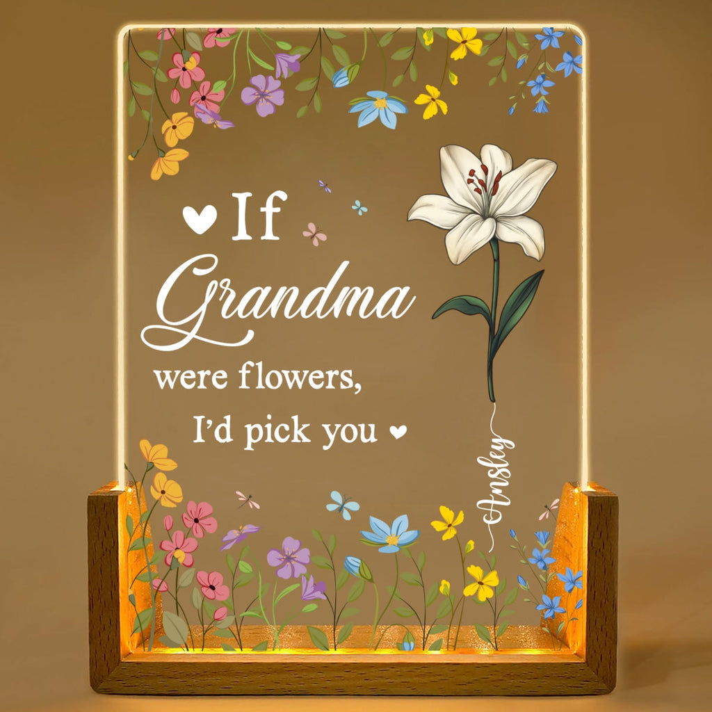 Custom Gifts for Grandma Mom Wife, Mother's Day Birthday • I Would Pick You - Personalized Night Light