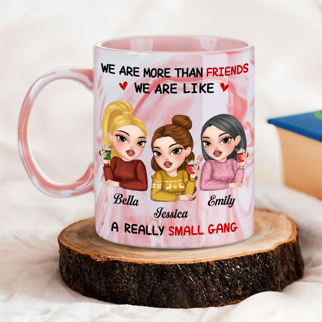 Custom Best Friend, Christmas & Birthday Friendship Keepsake Gift • We Make Trouble Look Good - Personalized Pink Marble Mug