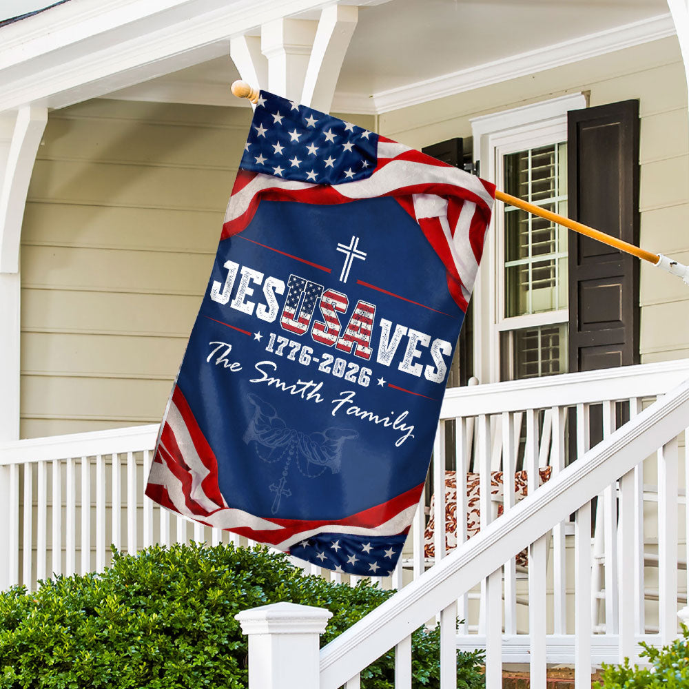 Saved By The One - Personalized Flag