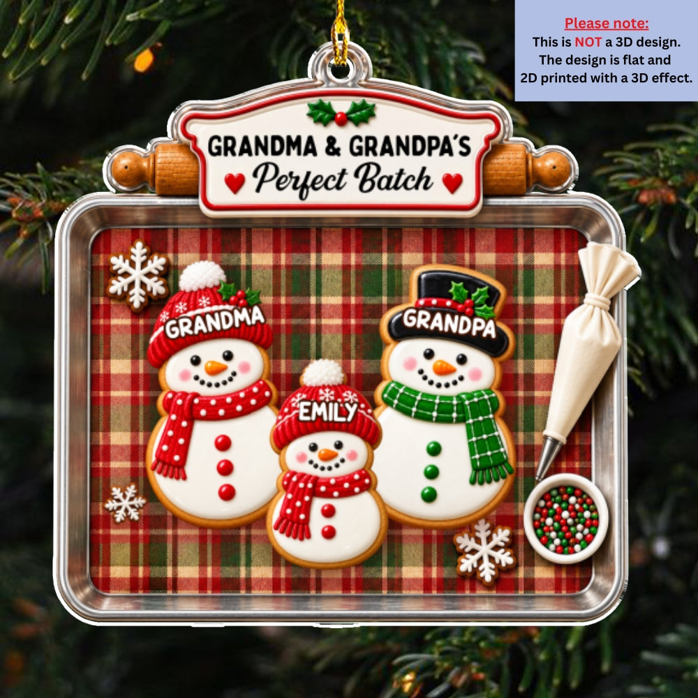 Custom Family Ornament, Christmas Gift for Family Members •  My Grandkids My Joy - Personalized Acrylic Ornament