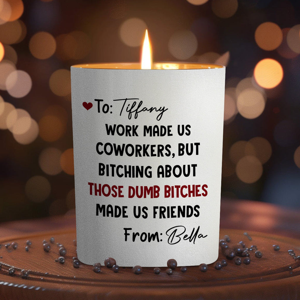 Work Besties By Accident - Personalized Candle