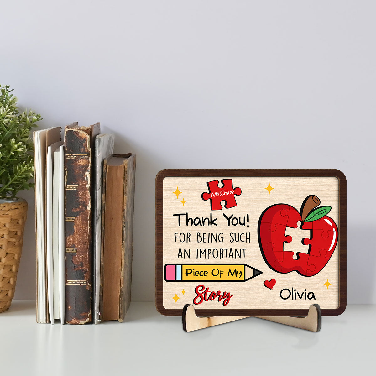 Custom Decor, Christmas Birthday Anniversary Gift Keepsake • Teaching From The Heart - Personalized Wooden Plaque