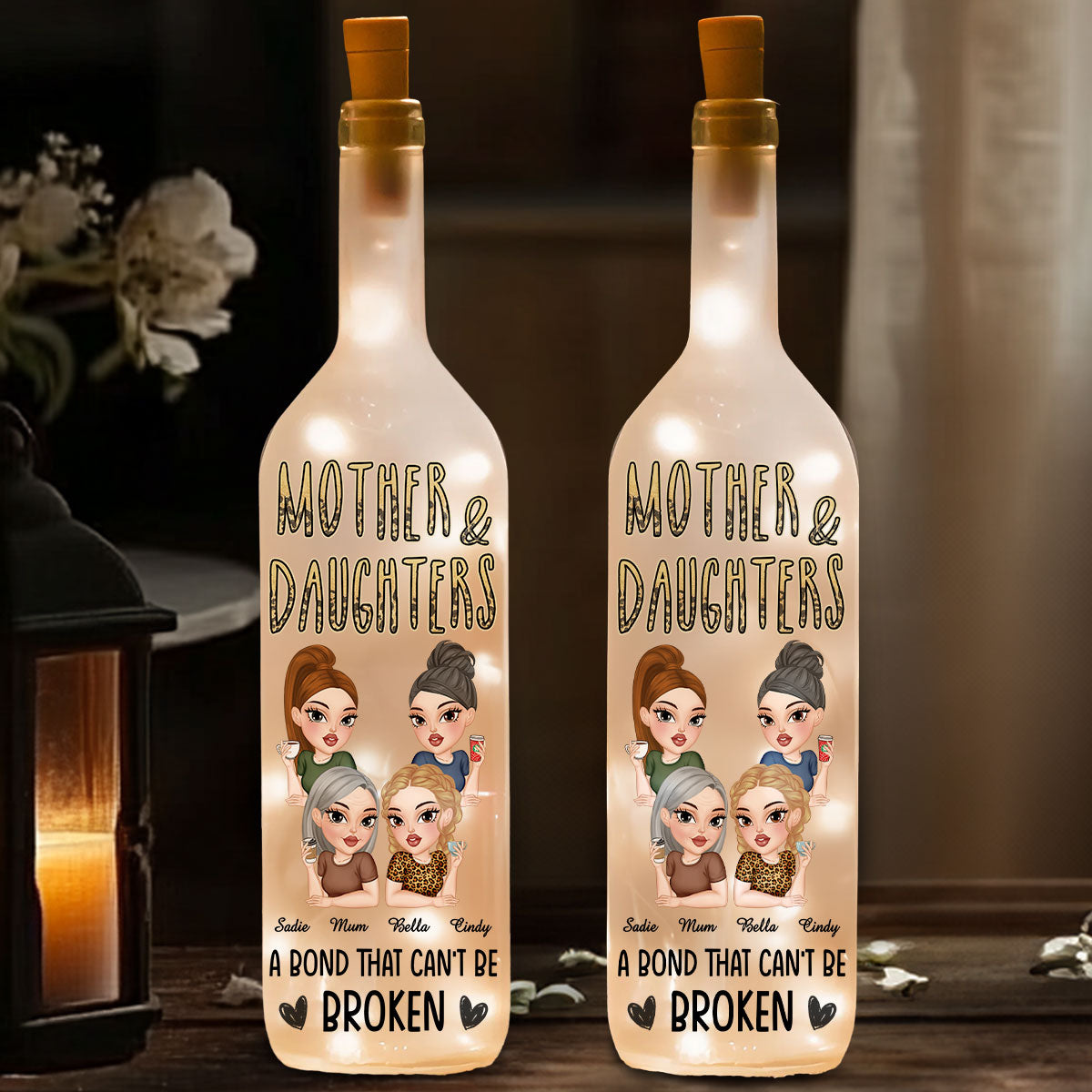 A Bond That Can't Be Broken - Personalized Bottle Lamp