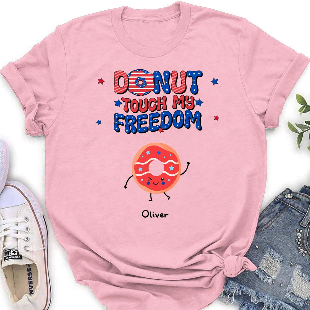 Custom Christmas & Birthday Gift for Grandma • Donut Touch My Freedom - Personalized Shirt
