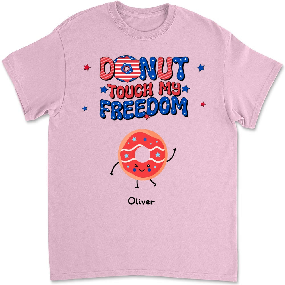 Custom Christmas & Birthday Gift for Grandma • Donut Touch My Freedom - Personalized Shirt