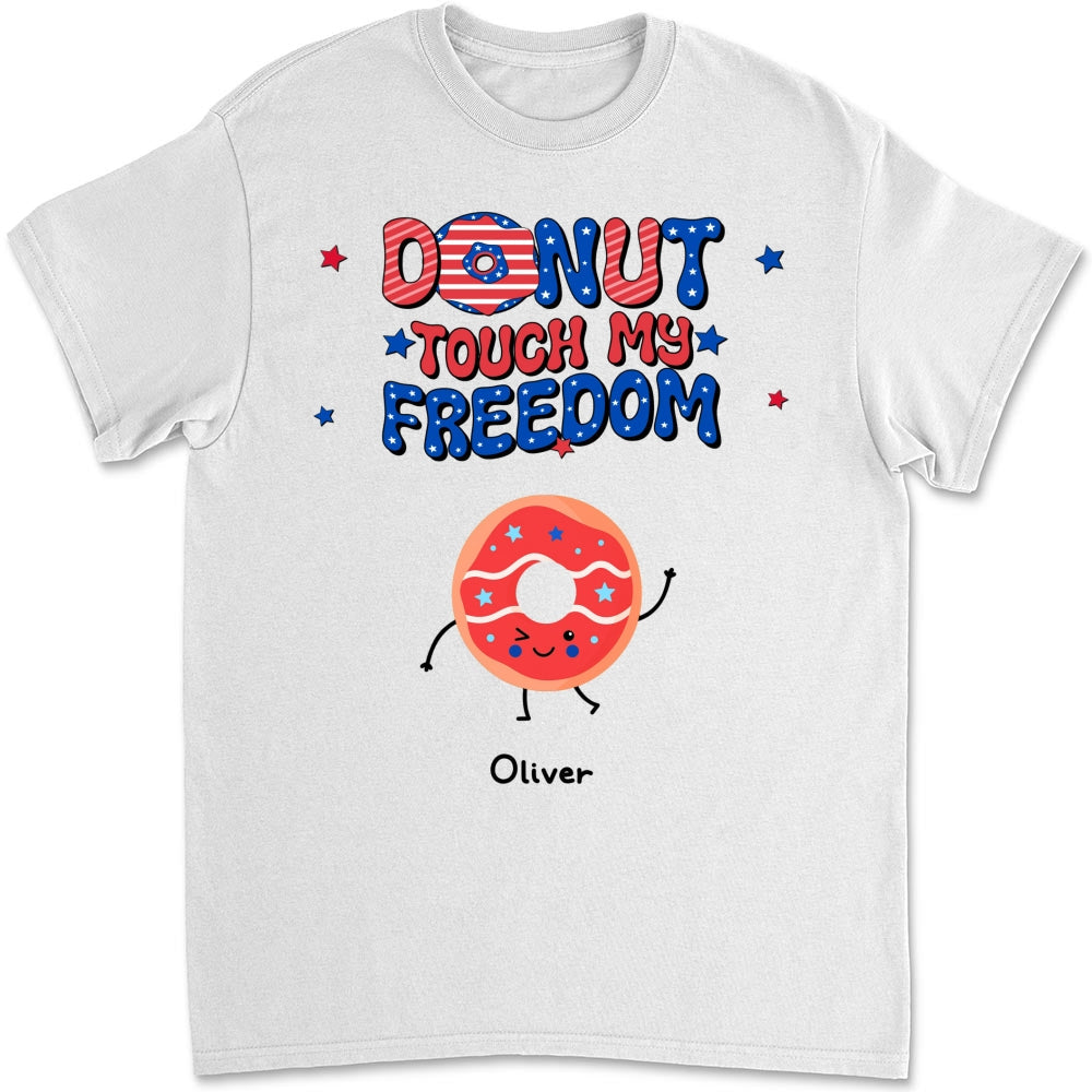 Custom Christmas & Birthday Gift for Grandma • Donut Touch My Freedom - Personalized Shirt