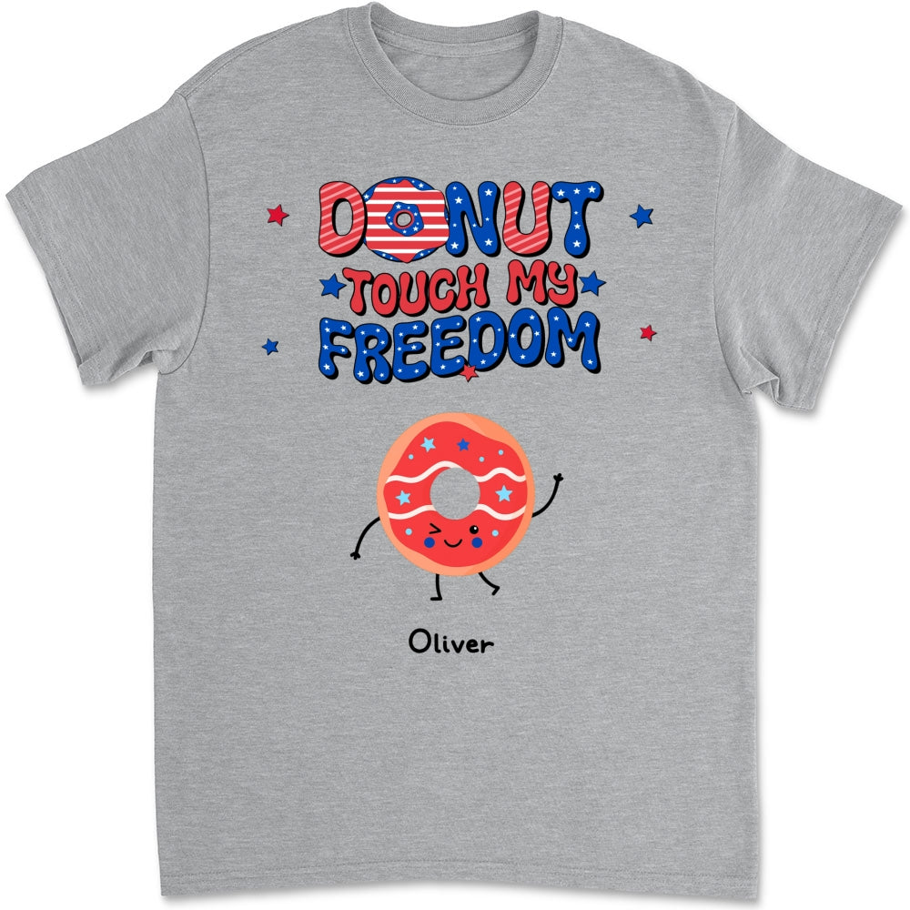 Custom Christmas & Birthday Gift for Grandma • Donut Touch My Freedom - Personalized Shirt