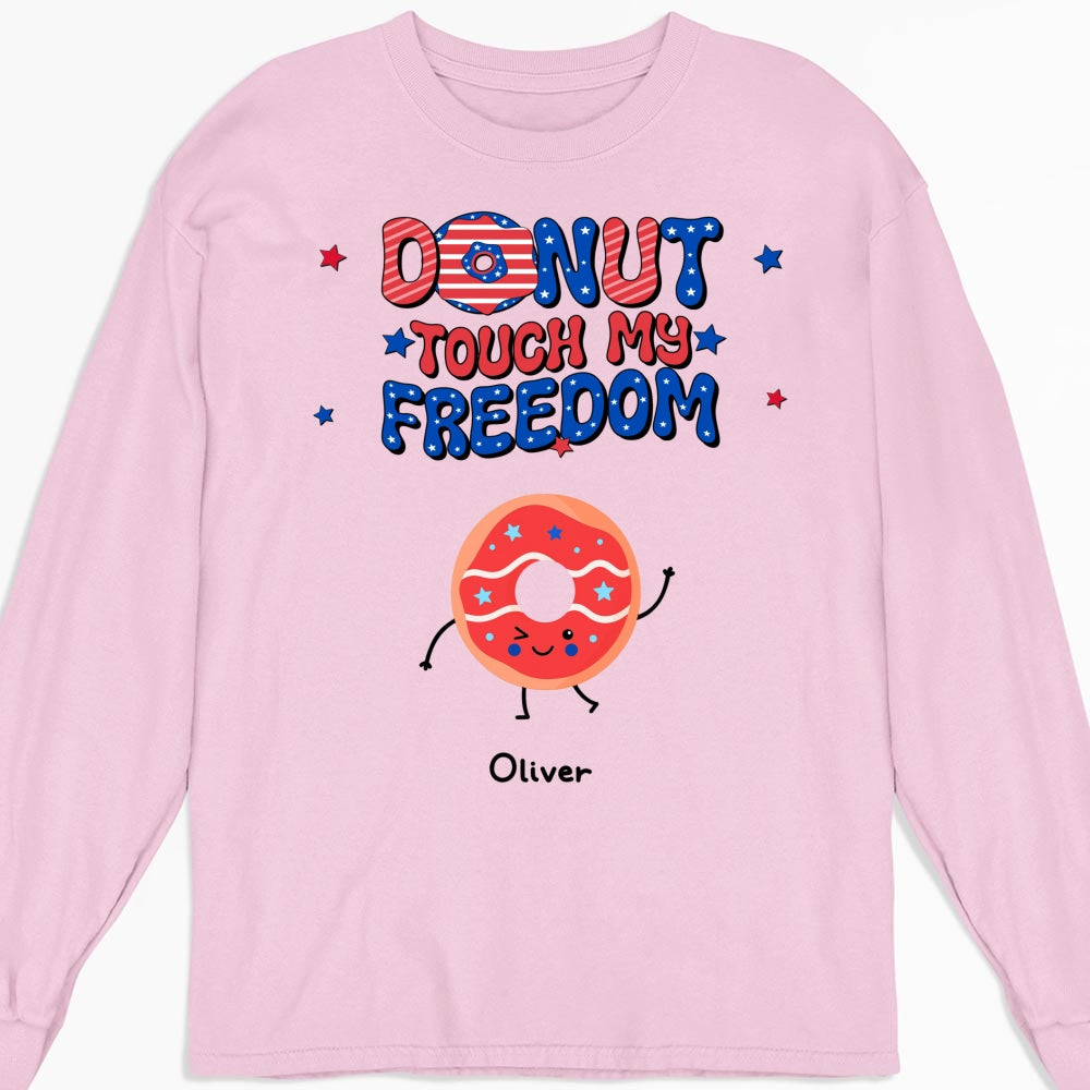 Custom Christmas & Birthday Gift for Grandma • Donut Touch My Freedom - Personalized Shirt