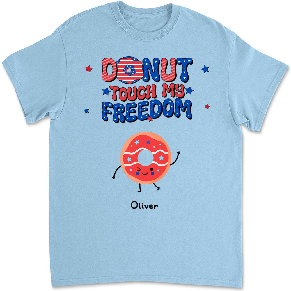 Custom Christmas & Birthday Gift for Grandma • Donut Touch My Freedom - Personalized Shirt
