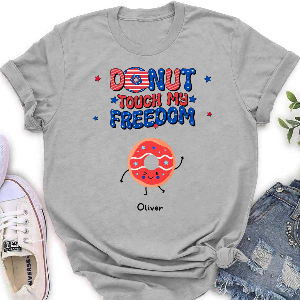 Custom Christmas & Birthday Gift for Grandma • Donut Touch My Freedom - Personalized Shirt