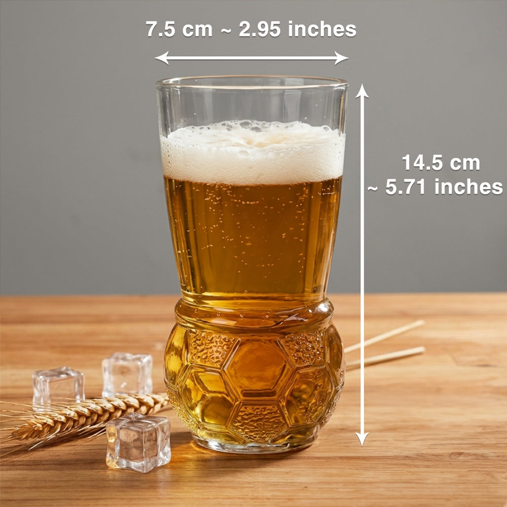 The Best Dad - Personalized Football Beer Glass
