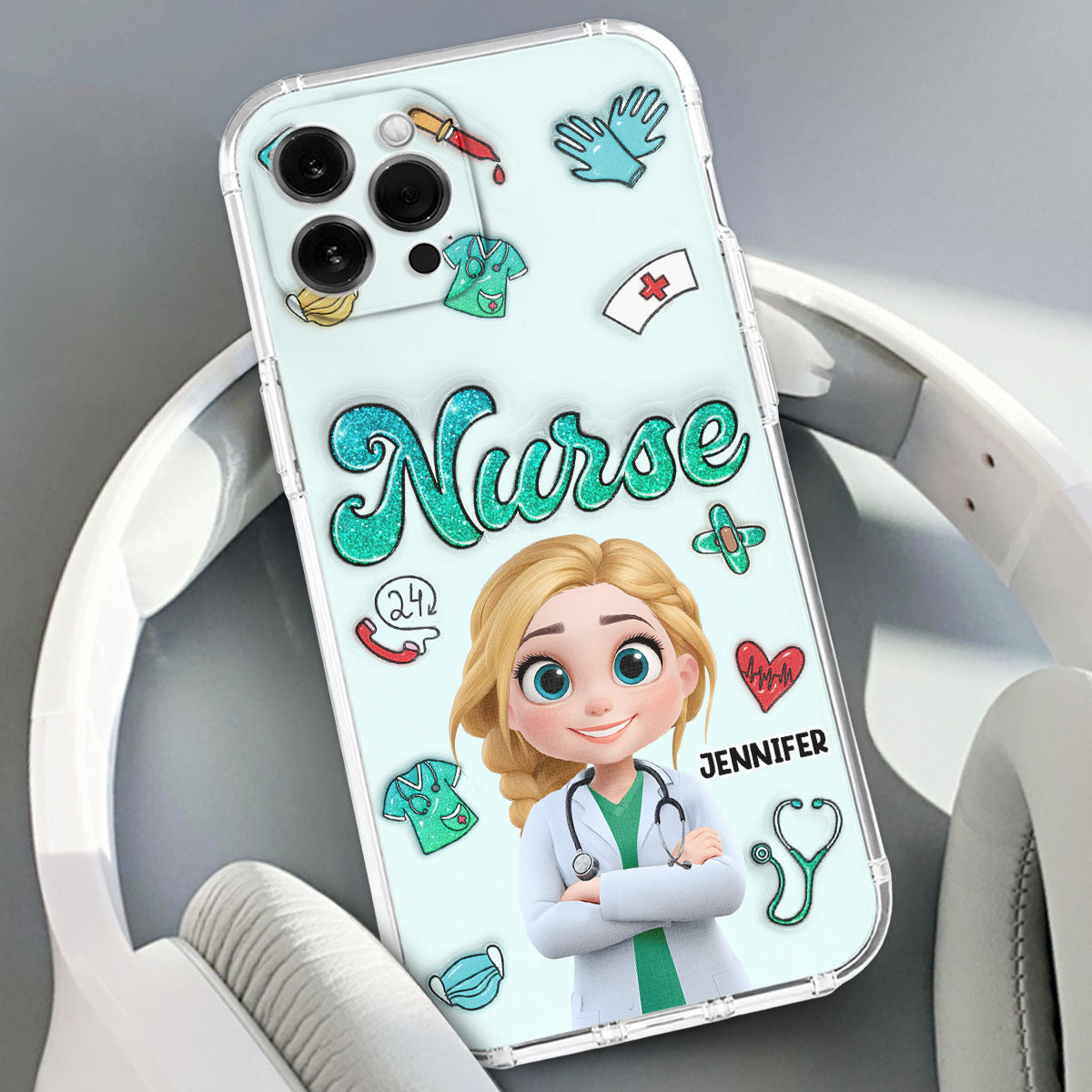 Proud To Nurse Life - Personalized 3D Inflated Effect Phone Case