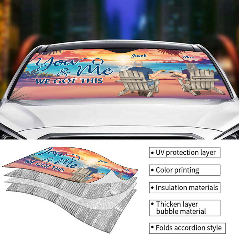 You And Me - Personalized Car Sunshade