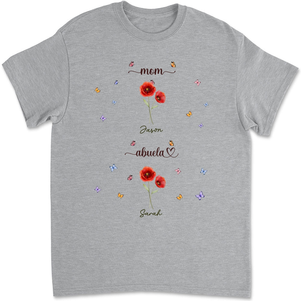 Custom Christmas & Birthday Gift for Grandma • First Mom Now Grandma - Personalized Shirt