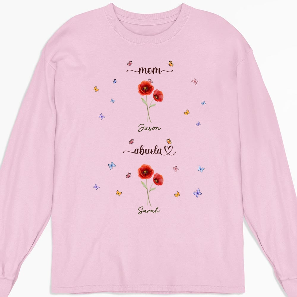 Custom Christmas & Birthday Gift for Grandma • First Mom Now Grandma - Personalized Shirt