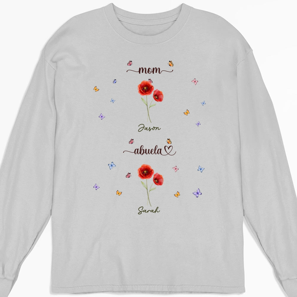 Custom Christmas & Birthday Gift for Grandma • First Mom Now Grandma - Personalized Shirt