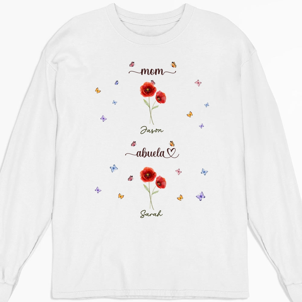 Custom Christmas & Birthday Gift for Grandma • First Mom Now Grandma - Personalized Shirt